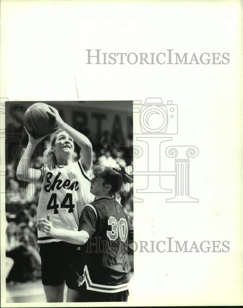 Shenendehowa high school girls basketball game in New York - Historic Images
