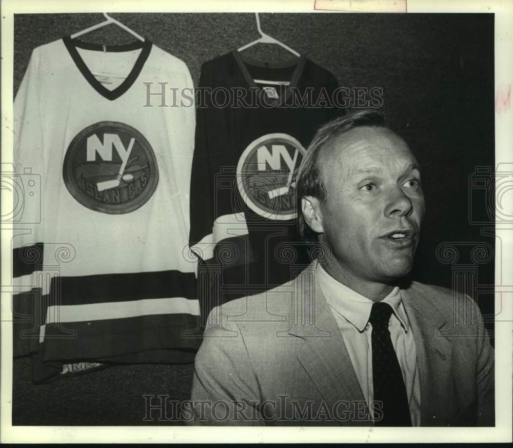 1990 Press Photo Butch Goring, Rensselaer Polytechnic Institute hockey, Troy, NY - Historic Images