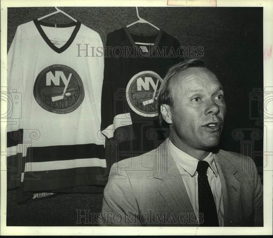 1990 Press Photo Butch Goring, Rensselaer Polytechnic Institute hockey, Troy, NY - Historic Images