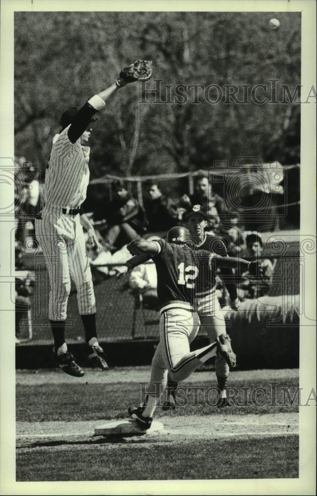 1987 Press Photo Albany-Colonie Yankees baseball, Heritage Park, Colonie, NY- Historic Images