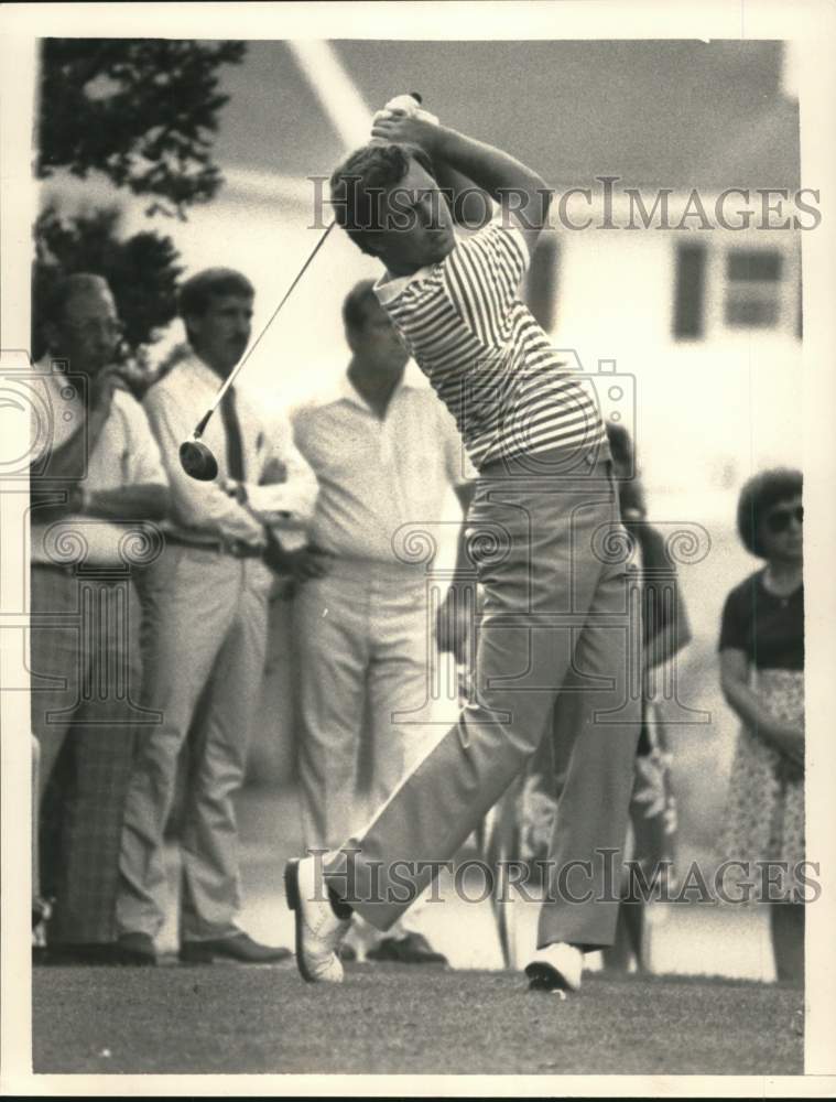 1984 Press Photo Golfer Tim Sereikis tees off at Wolferts Roost - tus05830- Historic Images