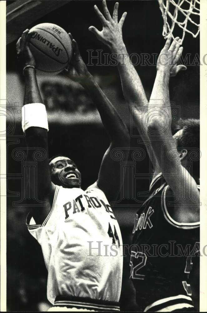 1991 Press Photo Albany Patroons and Tri-City Chinook play CBA basketball - Historic Images