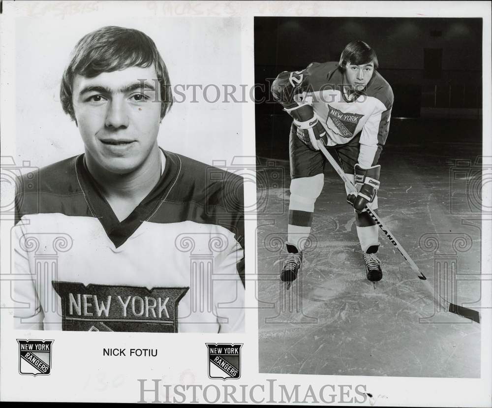 1978 Press Photo New York Rangers Hockey Player Nick Fotiu - tus07666 - Historic Images