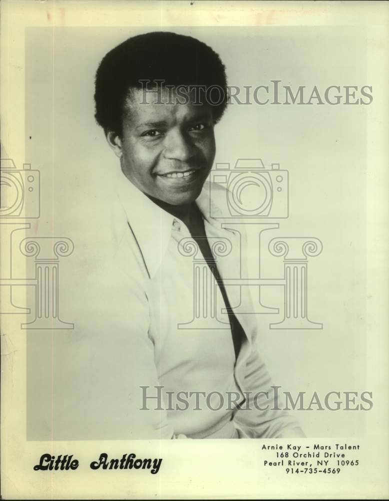 1983 Press Photo Musical performer Little Anthony, New York - Historic Images