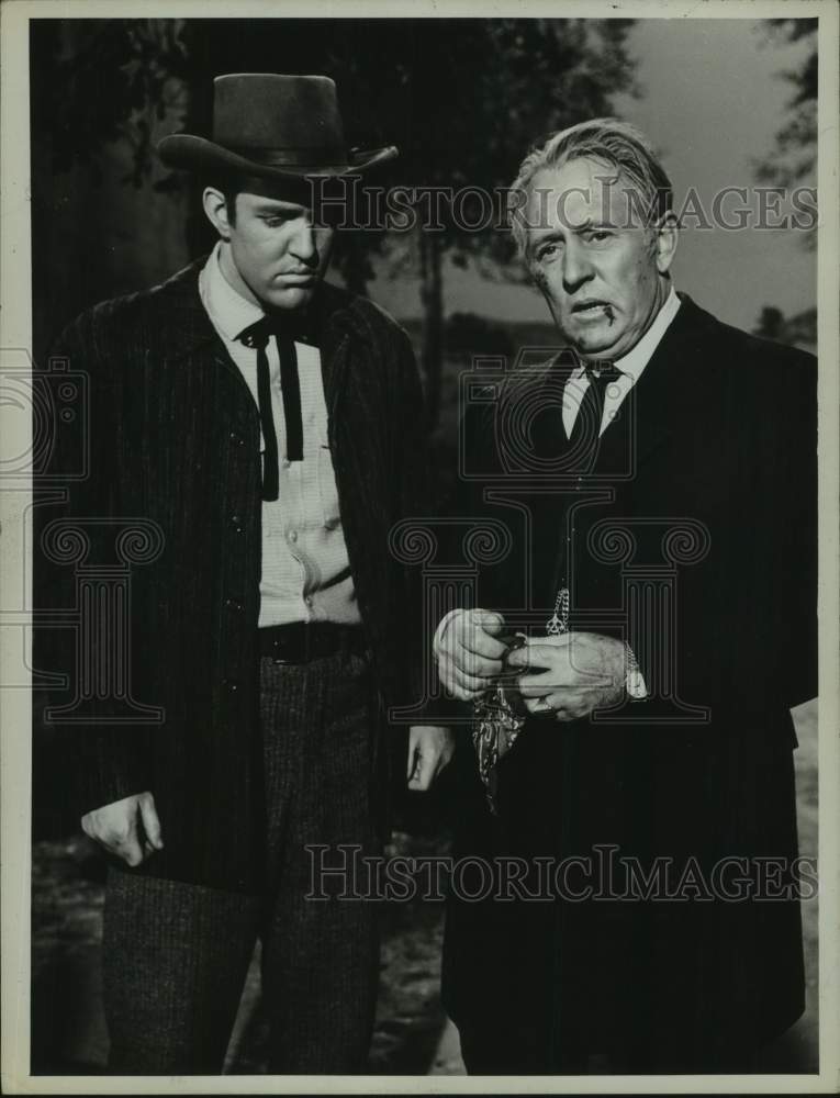 1962 Press Photo Art Linkletter with son, Jack, on Zane Grey Theater episode - Historic Images