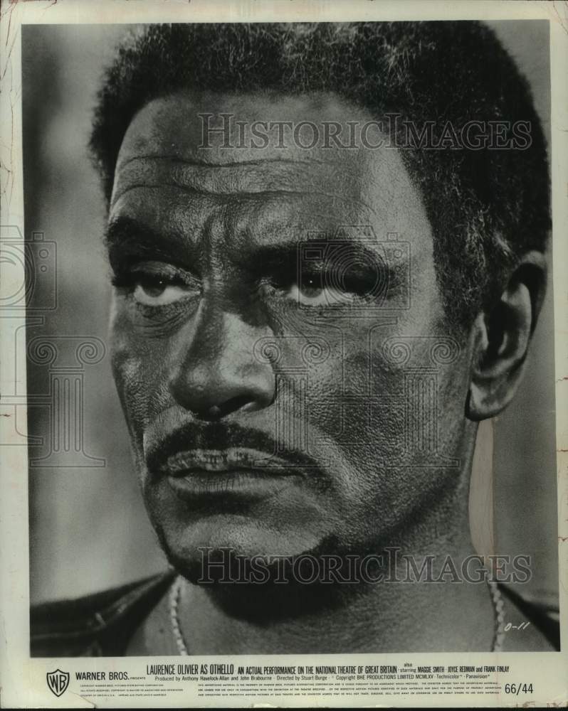 1965 Press Photo Laurence Olivier stars in Warner Bros' "Othello" - Historic Images