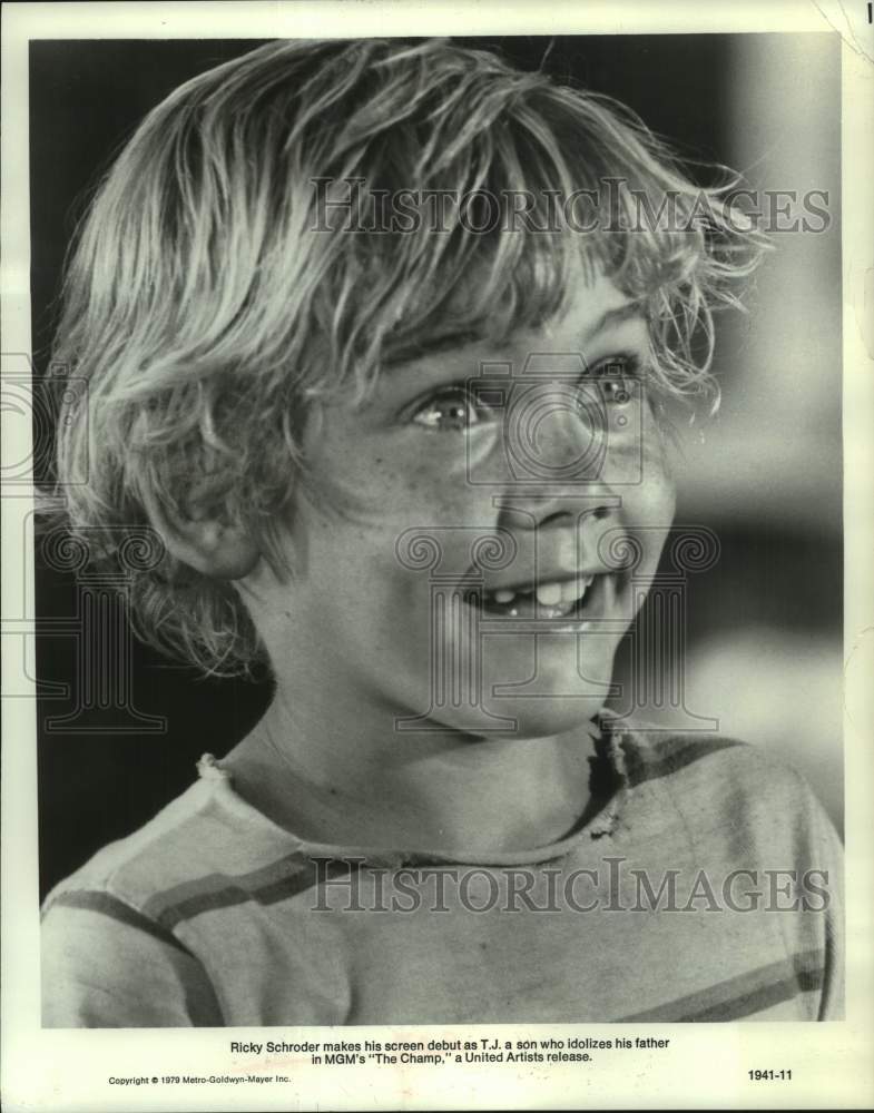 1979 Press Photo Ricky Schroder stars in MGM's "The Champ" - Historic Images