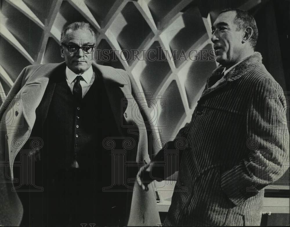 Laurence Olivier &amp; Anthony Quinn in &quot;The Shoes of the Fisherman&quot; - Historic Images