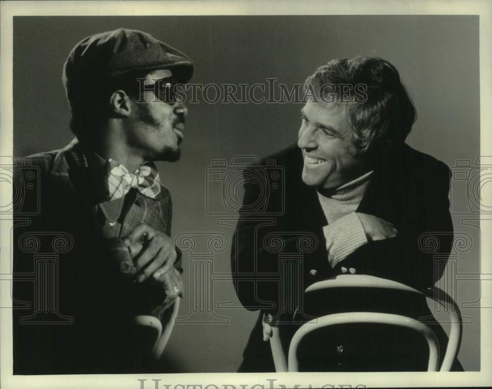1973 Press Photo Steve Wonder & Burt Bacharach perform on ABC Television special- Historic Images