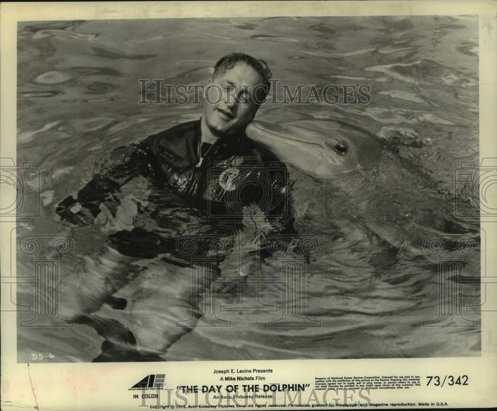 1973 Press Photo George C. Scott in &quot;The Day of the Dolphin&quot; - Historic Images