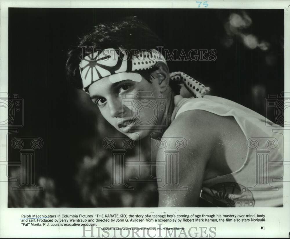 1984 Press Photo Ralph Macchio stars in &quot;The Karate Kid&quot; - tux01292 - Historic Images
