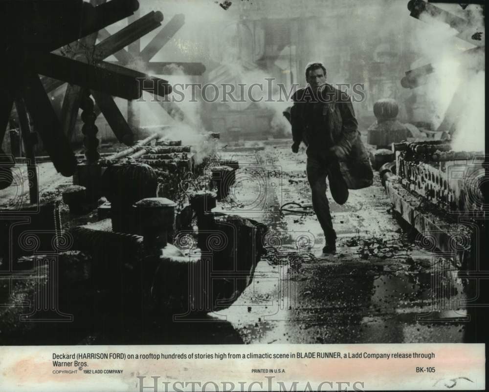 1982 Press Photo Harrison Ford stars as Deckard in "Blade Runner" - tux01696 - Historic Images