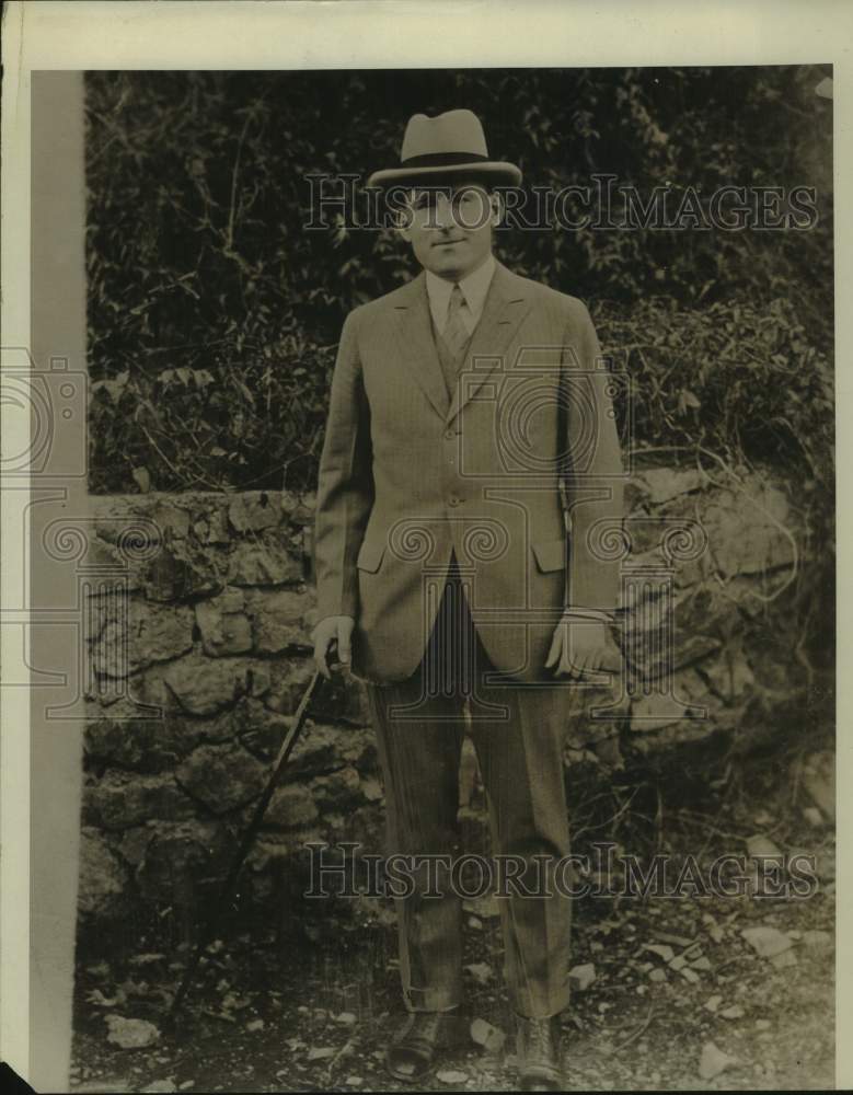 1933 Press Photo John J. &quot;Sally&quot; O&#39;Connell Sr. in New York - Historic Images