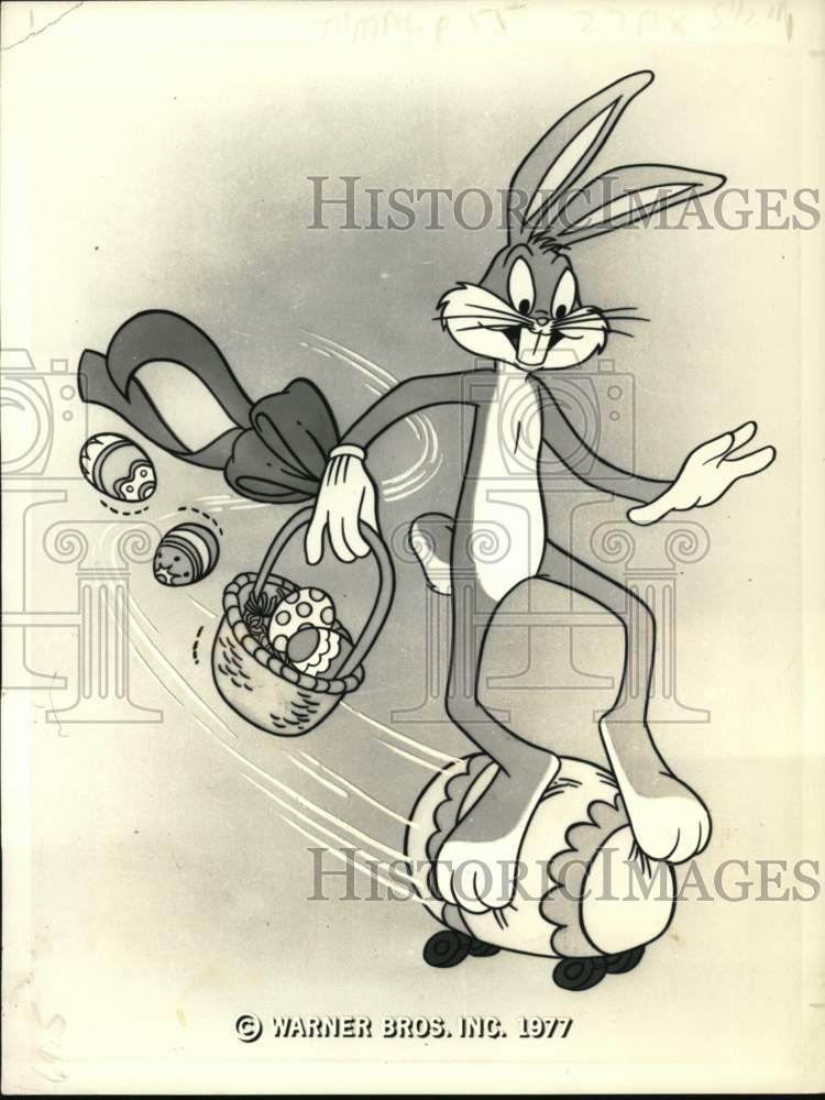 1977 Press Photo Bugs Bunny in &quot;Bugs Bunny&#39;s Easter Funnies&quot; on CBS Television - Historic Images