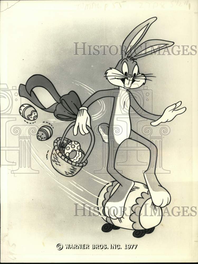 1977 Press Photo Bugs Bunny in "Bugs Bunny's Easter Funnies" on CBS Television - Historic Images