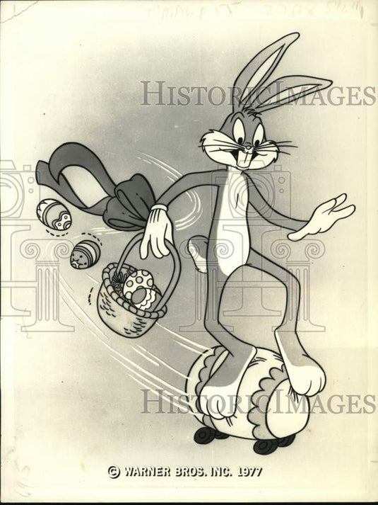 1977 Press Photo Bugs Bunny in 