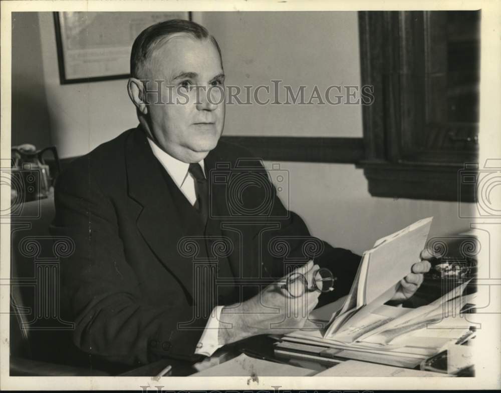 1938 Press Photo J.H.Nuelle, President, D&H Railroad, New York - tux03817- Historic Images