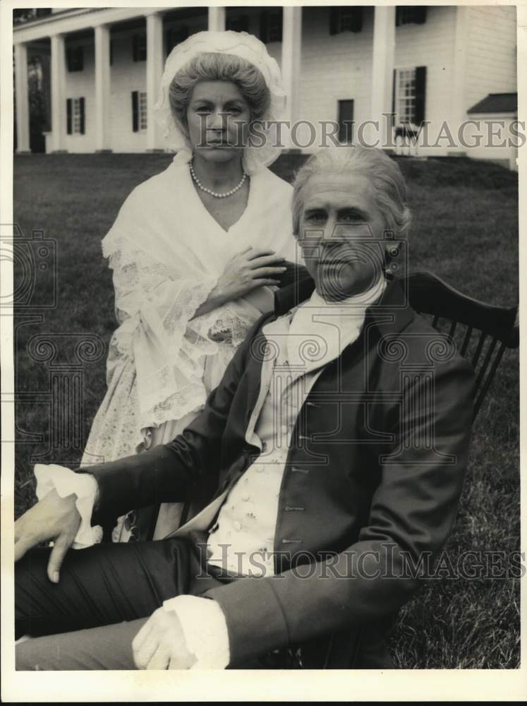 1986 Press Photo Patty Duke &amp; Barry Bostwick in George Washington movie on CBS - Historic Images