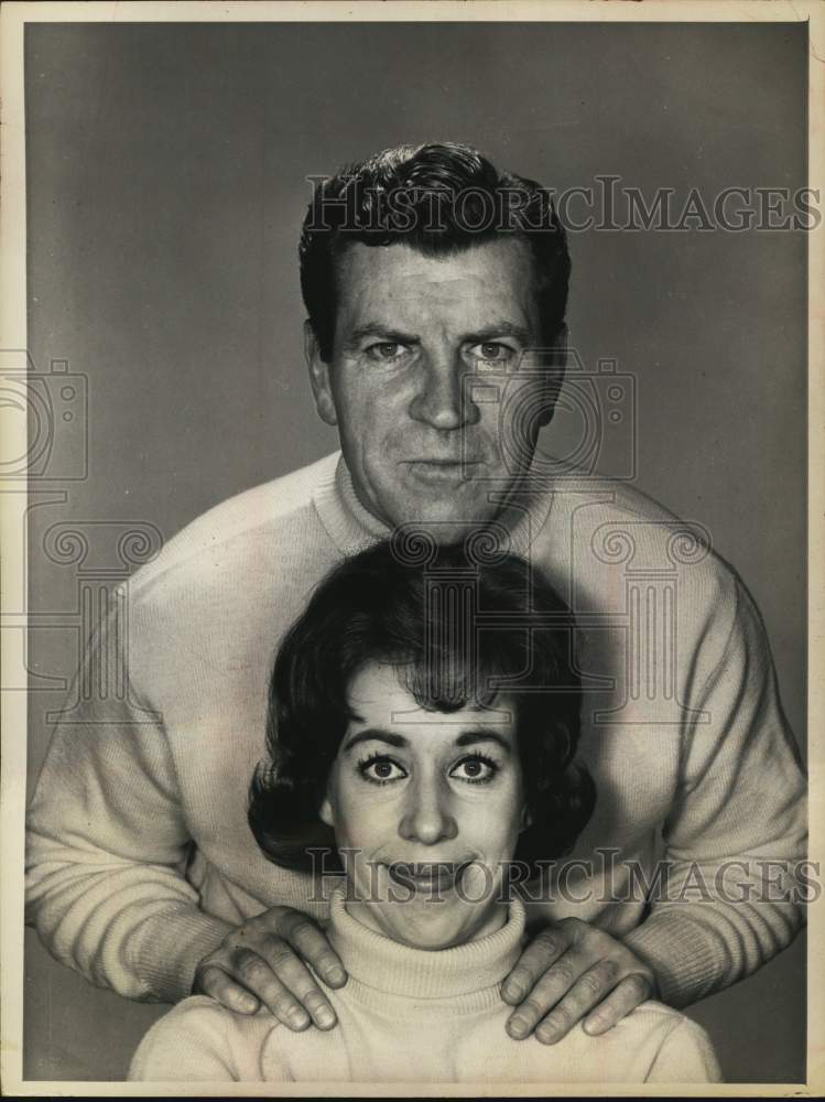 1963 Press Photo Robert Preston and Carol Burnett in &quot;Carol &amp; Company&quot; on CBS- Historic Images