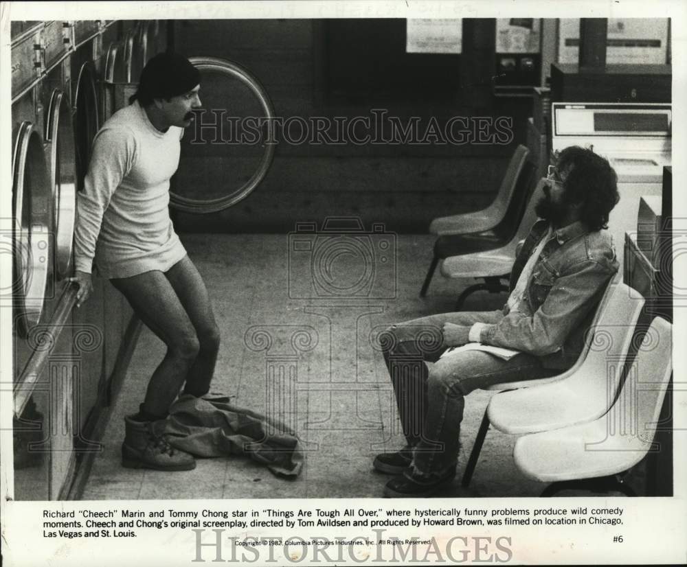 1982 Press Photo Cheech Marin & Tommy Chong in "Things Are Tough All Over" - Historic Images