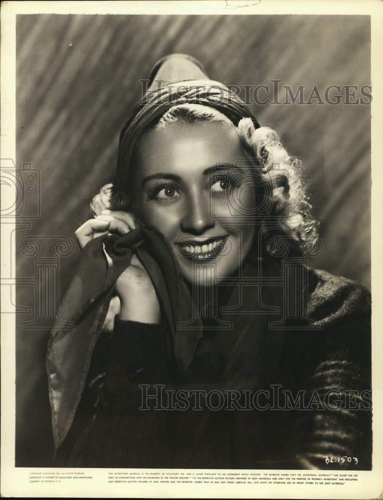 Press Photo Actress Joan Blondell, star of "Romantic Adventure" - Historic Images