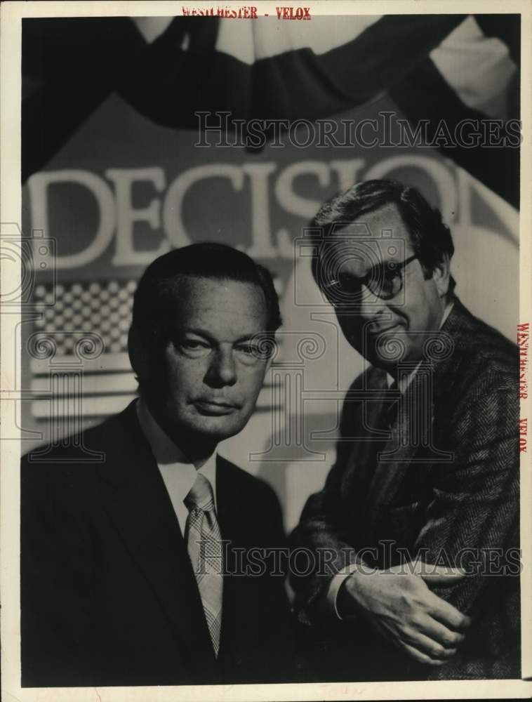 Press Photo News correspondents David Brinkley and John Chancellor - tux05612- Historic Images