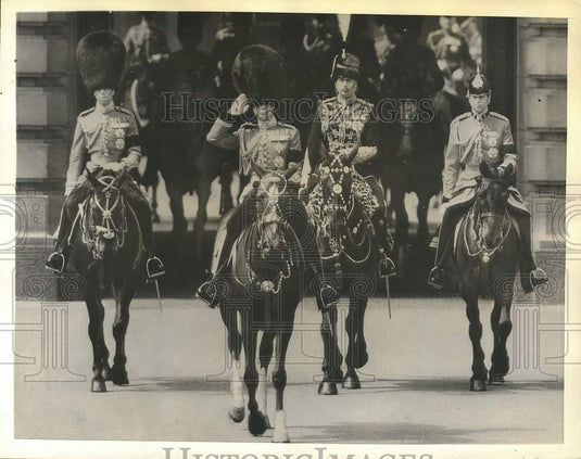 1936 Press Photo King Edward and Brothers in Trooping of the Color Ceremony - Historic Images
