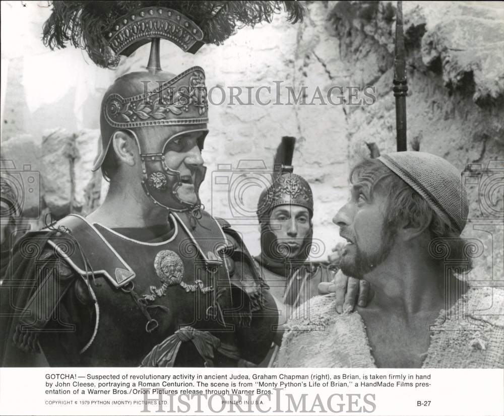 1979 Press Photo John Cleese and Co-Stars in "Monty Python's Life of Brian"- Historic Images